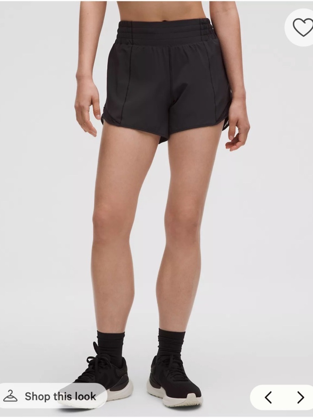 NWT lululemon athletica Hotty Hot Short 4” Black